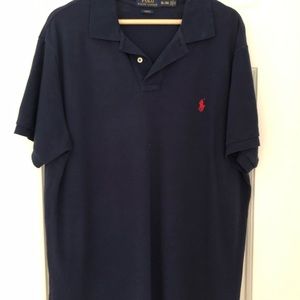 Ralph Lauren polo shirt navy XL slim fit